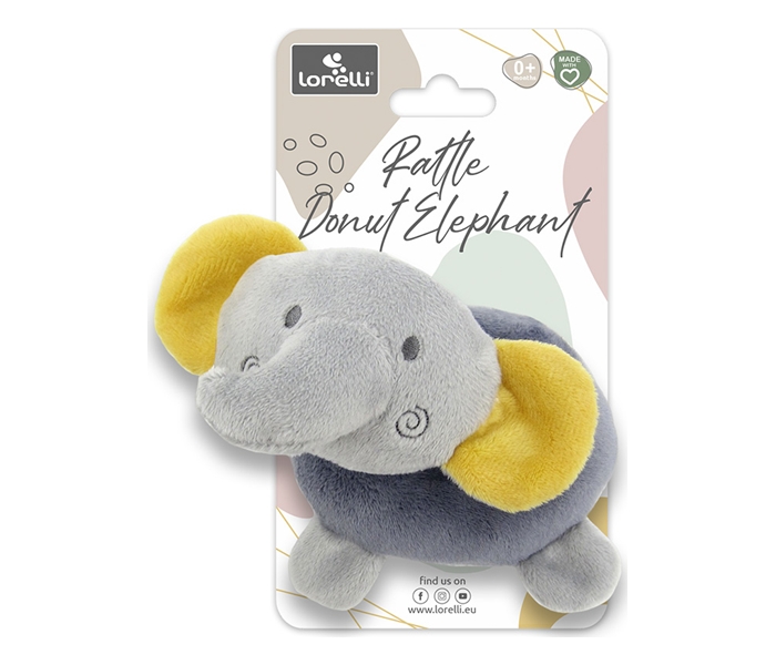 LORELLI PLISANA IGRACKA ZVECKA DONUT (krofna) - ELEPHANT GREY - Slika 2