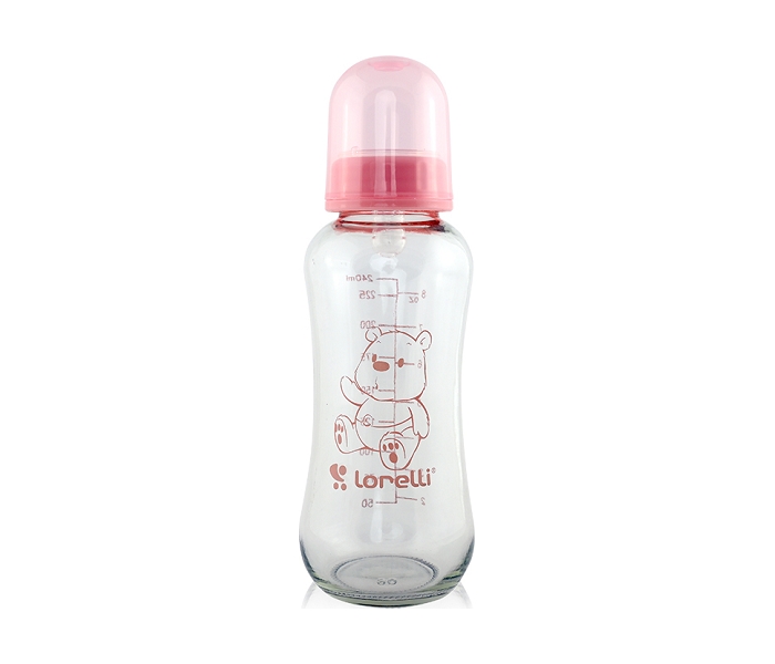 LORELLI STAKLENA FLASICA 240ml (0m+) - BLUSH PINK - Slika 2