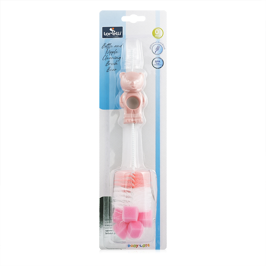 LORELLI BABY CARE CETKA ZA FLASICE I CUCLE BEAR - BLUSH PINK - Slika 2