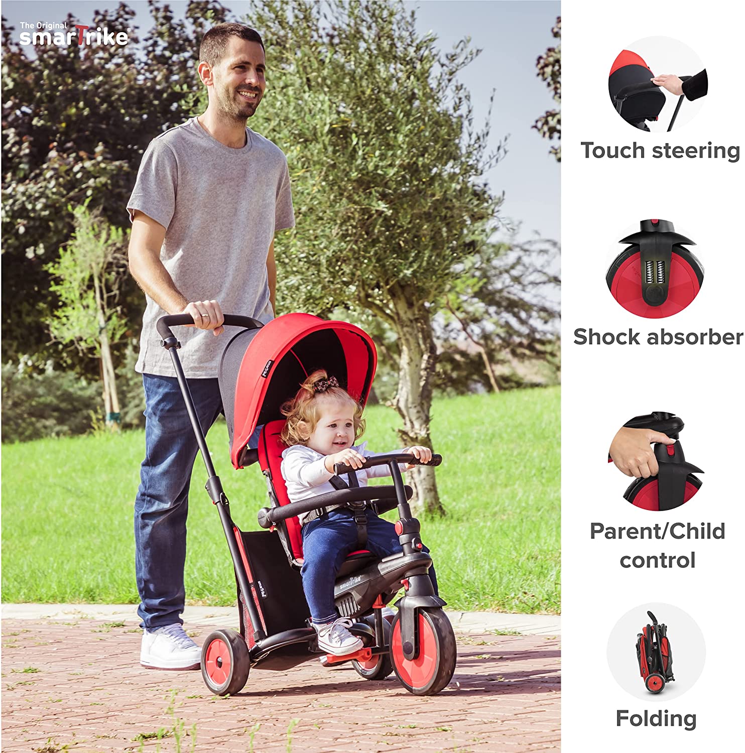 SMART TRIKE TRICIKL STR3 PLUS - CRVENI - Slika 3