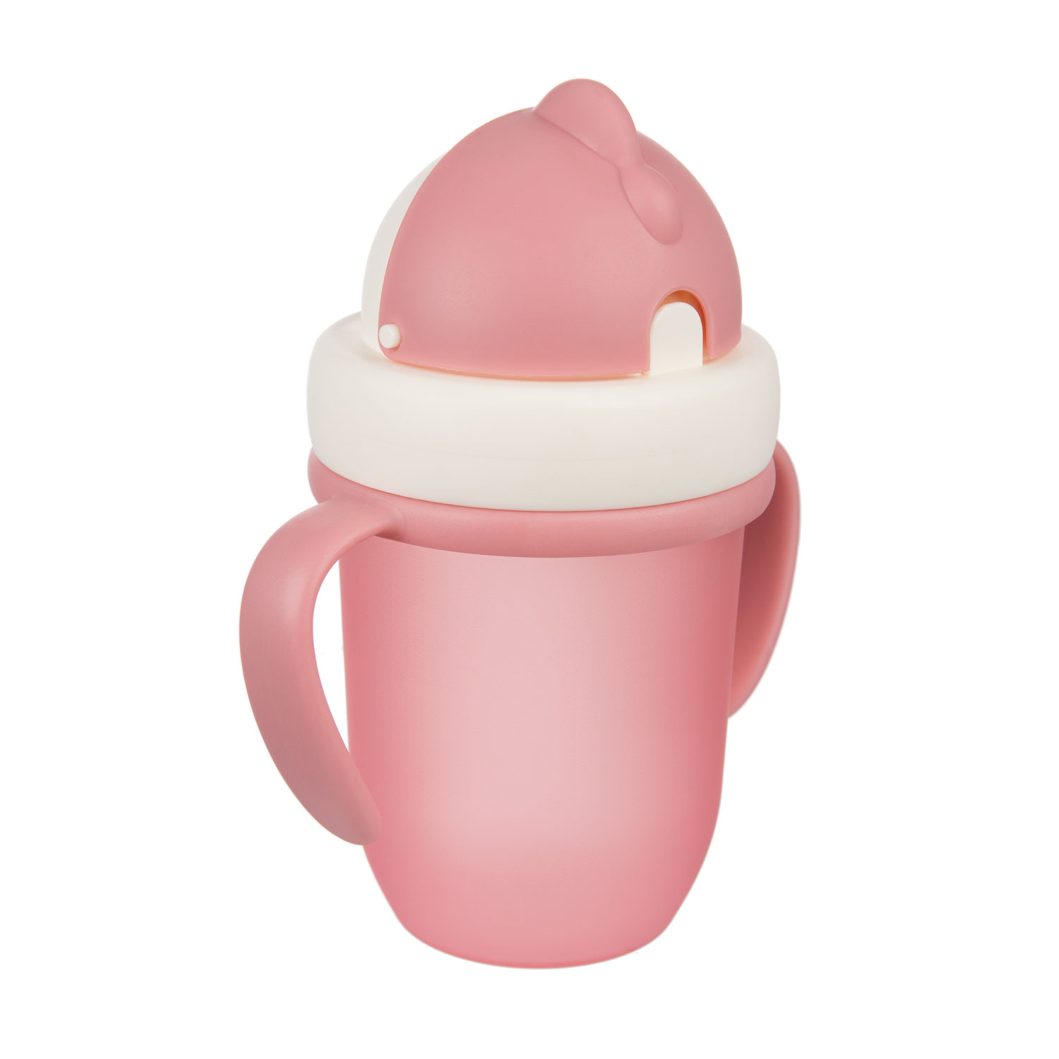 CANPOL BABIES SOLJA SA SILICONSKOM FLIP-TOP SLAMCICOM 210ML MATTE PASTELS - PINK - Slika 4
