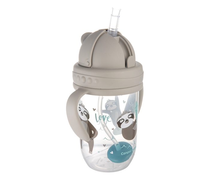 CANPOL BABIES NON-SPILL SPORTSKA SOLJA SA SLAMCICOM (TEG) 270ml 56/606 EXOTIC ANIMALS - GREY - Slika 4