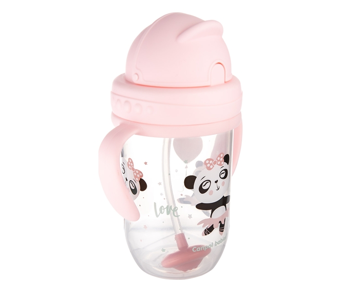 CANPOL BABIES NON-SPILL SPORTSKA SOLJA SA SLAMCICOM (TEG) 270ml 56/606 EXOTIC ANIMALS - PINK - Slika 3