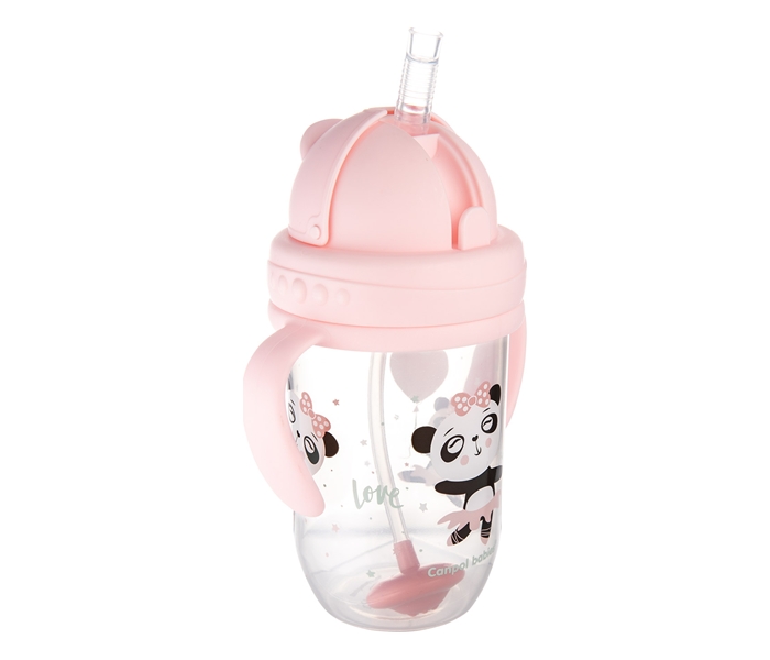 CANPOL BABIES NON-SPILL SPORTSKA SOLJA SA SLAMCICOM (TEG) 270ml 56/606 EXOTIC ANIMALS - PINK - Slika 4