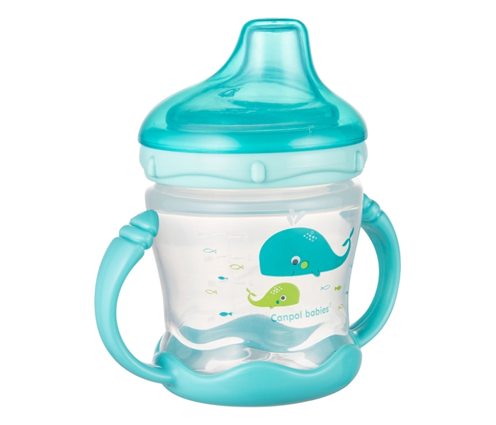 CANPOL BABIES SOLJA LOVE&SEA 180ml SA SILIKONSKIM KLJUNOM (57/300) - BLUE - Slika 2