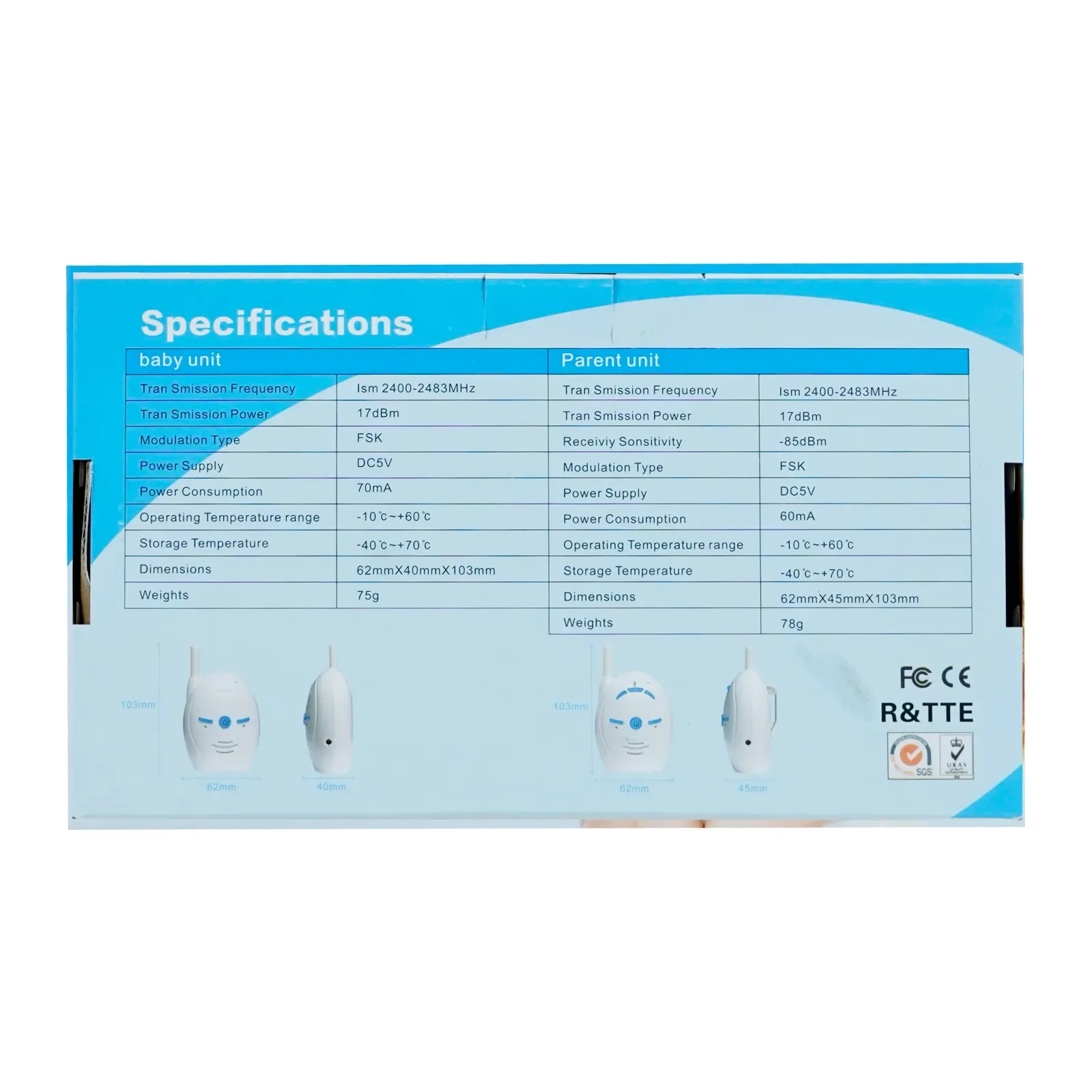 Baby monitor V20 - Slika 2