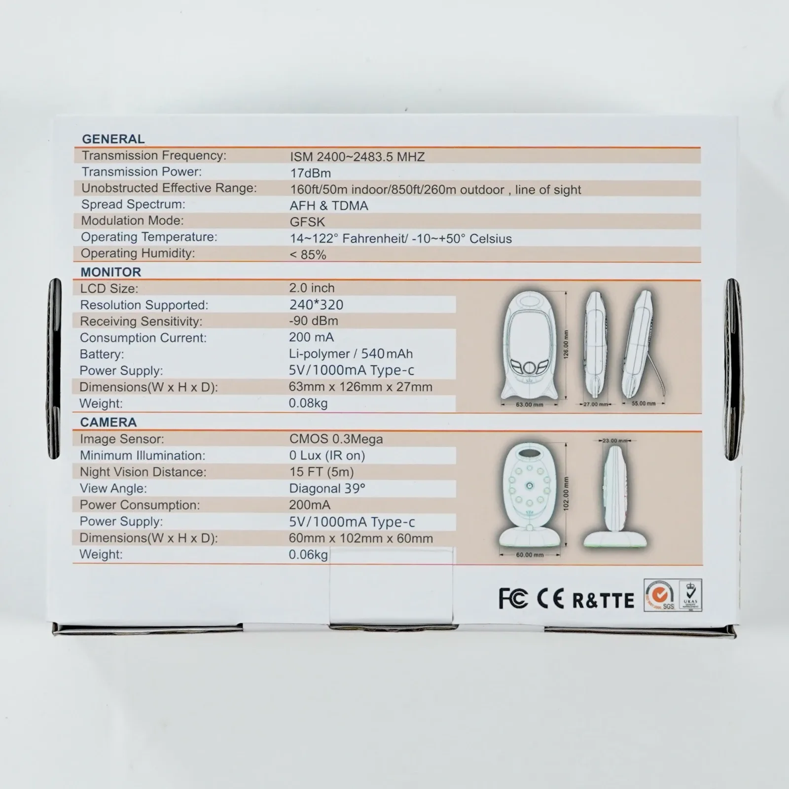 Kamera za bebe VB601 - Slika 2