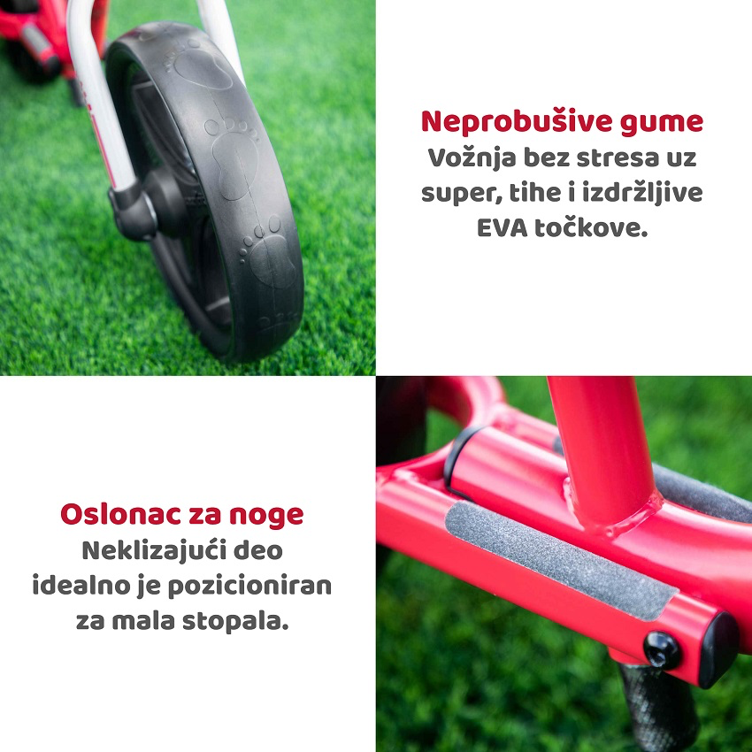 SMART TRIKE BICIKL FOLDING - BALANCE BIKE RED - Slika 3