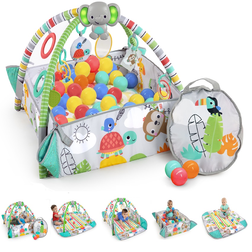 KIDS II BRIGHT STARTS PODLOGA ZA IGRU 5u1TOTALLY TROPICAL™ 0-36M - Slika 2
