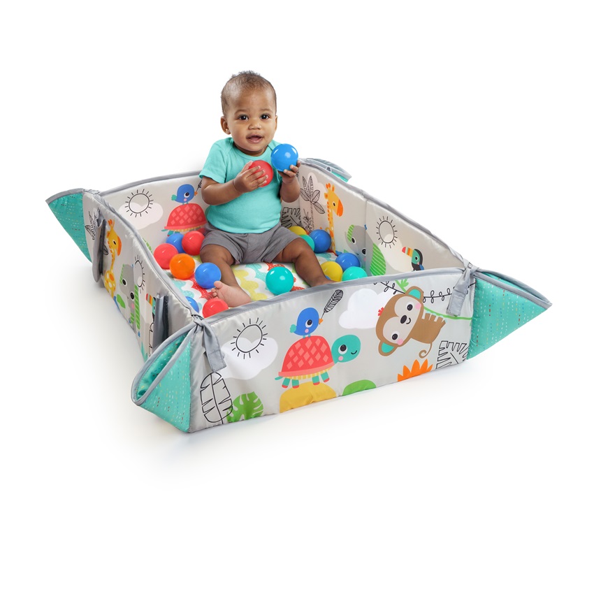 KIDS II BRIGHT STARTS PODLOGA ZA IGRU 5u1TOTALLY TROPICAL™ 0-36M - Slika 4