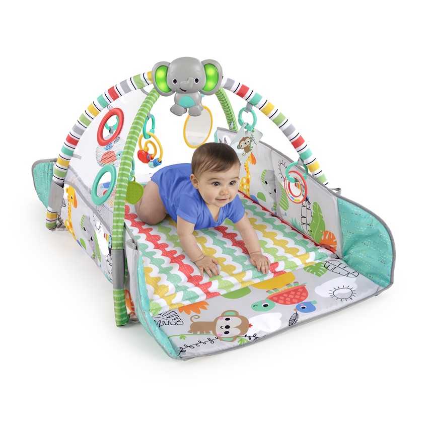 KIDS II BRIGHT STARTS PODLOGA ZA IGRU 5u1TOTALLY TROPICAL™ 0-36M - Slika 6