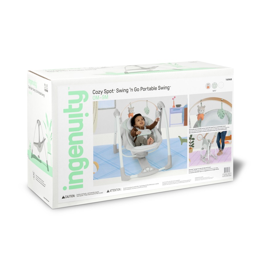 KIDS II INGENUITY LJULJASKA - COZY SPOT™ SWING ‘N GO 0-9M - Slika 11