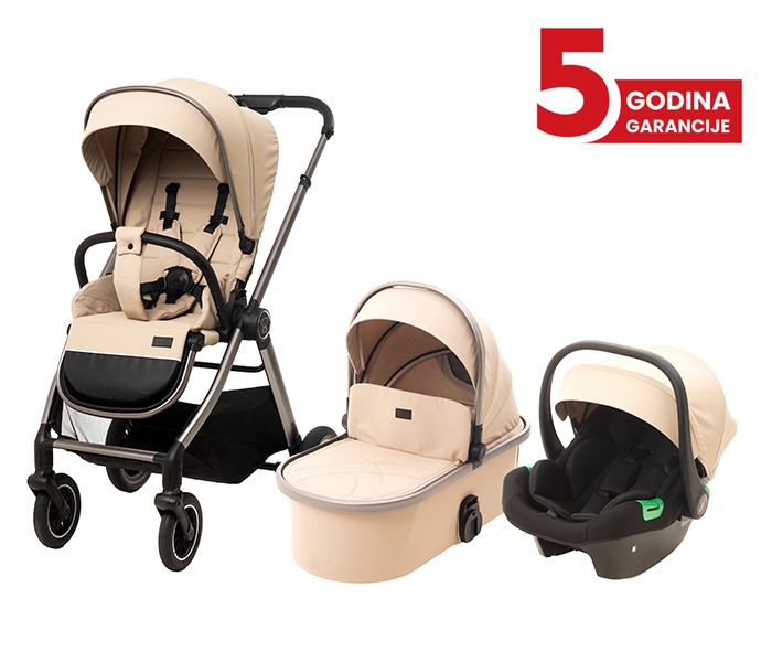 BBO KOLICA ZA BEBE 3u1 CHARM (QB622A) – BEIGE